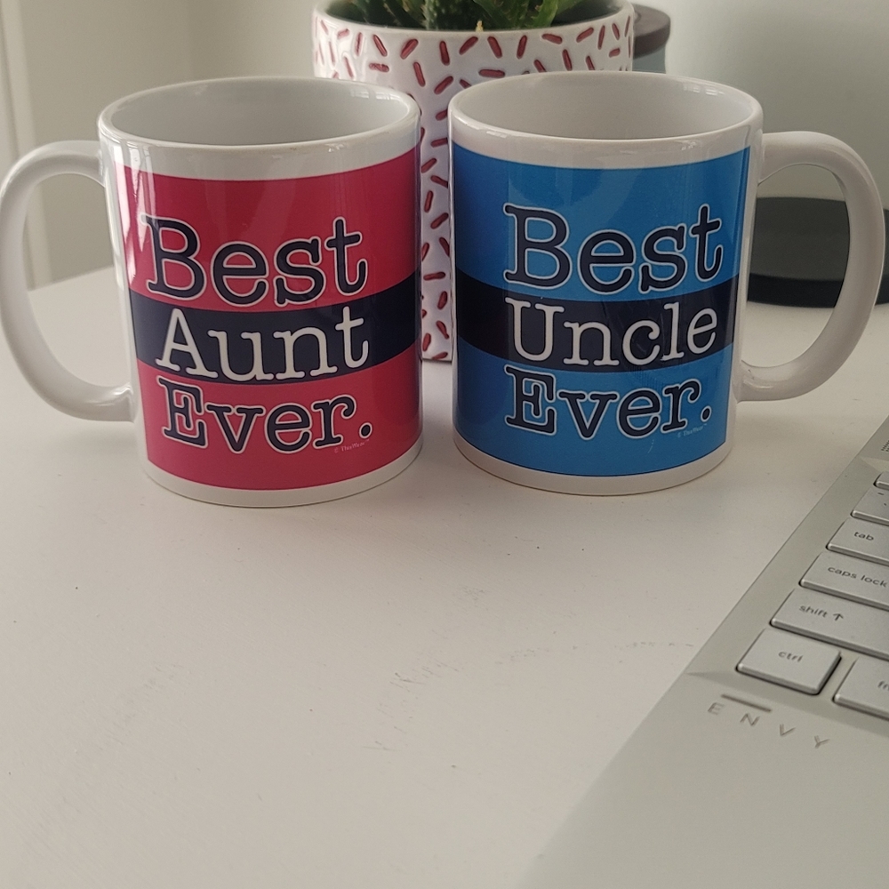 Best Aunt Ever & Best Uncle Ever Matching Coffee Mugs - "The Office" Inspired.